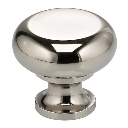 Omnia Round Cabinet Knob Bright Nickel 1-7/32" 9100/31.14