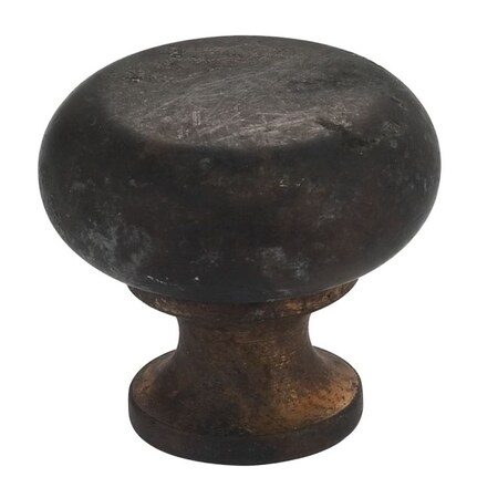 Omnia Round Cabinet Knob Vintage Brass 1-7/32" 9100/31.VB