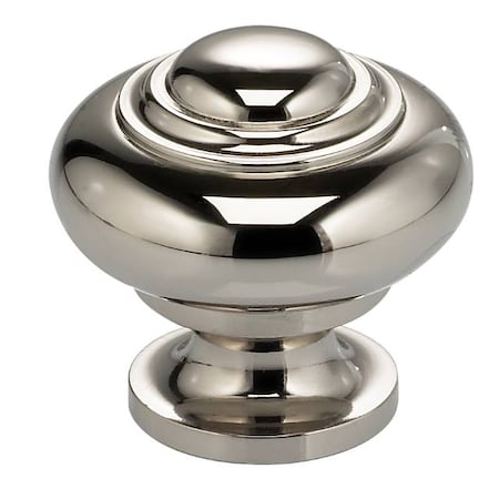 Omnia Classic Cabinet Knob Bright Nickel 1-3/16" 9102/30.14