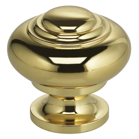 Omnia Classic Cabinet Knob Bright Brass 1-3/16" 9102/30.3