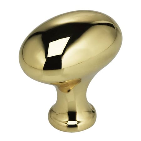 Omnia Egg Cabinet Knob Bright Brass 1-3/16" 9105/30.3