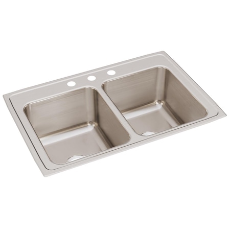 Elkay Bathroom Sink 13-1/2 in x 16 in, 3, Top Mount DLR3322123