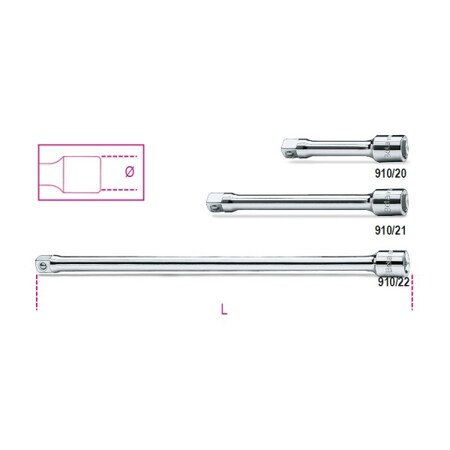 Beta Extension Bar, 3/8" Drive 009100822