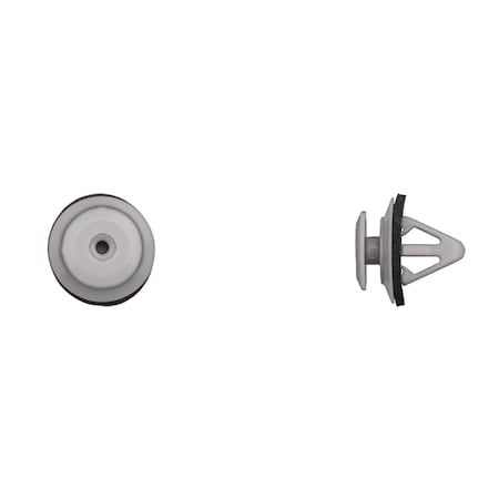 Disco Gray Nyln Mldg Retainers 10mm Hole Size 13mm Stem L PK15 9126PK