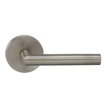 Omnia Lever Modern Rose Pass Lever 2-3/4" BS T Strike Satin Nickel 912 912MD/234T.PA15