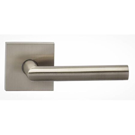 Omnia Lever Square Rose Pass Lever 2-3/4" BS T Strike Satin Nickel 912 912SQ/234T.PA15