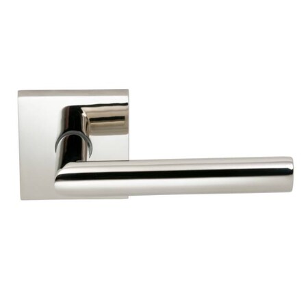 Omnia Lever Square Rose Priv Lever 2-3/8" BS T Strike Bright Nickel 912 912SQ/238T.PR14