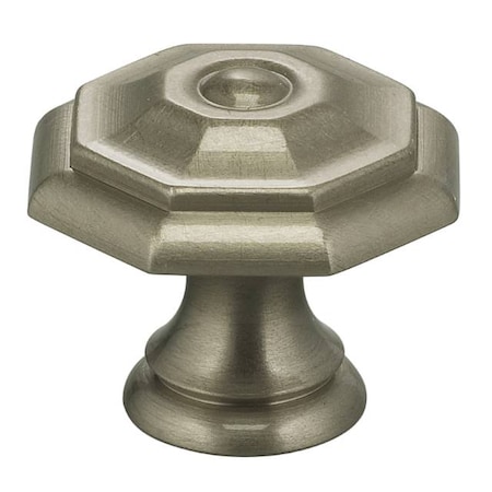 Omnia Octagonal Cabinet Knob Satin Nickel 1-3/16" 9145/30.15