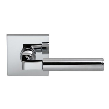 Omnia Lever Square Rose Pass 2-3/8" BS T 1-3/4" Doors Bright Chrome 914 914S/00B.PA2