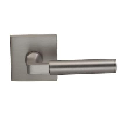 Omnia Lever Square Rose Priv 2-3/4" BS T 1-3/4" Doors Satin Nickel 914 914S/00C.PR15