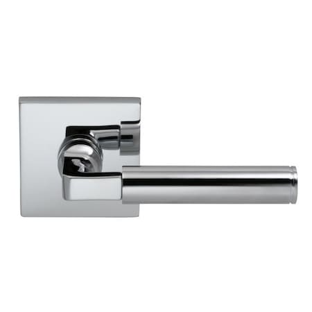 Omnia Lever Square Rose Priv 2-3/4" BS T 1-3/4" Doors Bright Chrome 914 914S/00C.PR2