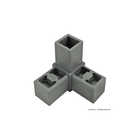 80/20 Corner, 3 Way - Gray 9150