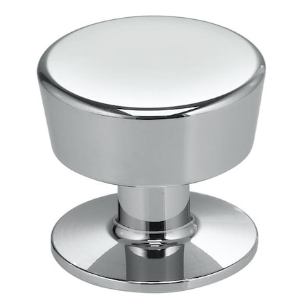 Omnia Cabinet Knob and Backplate Bright Chrome 1-3/16" 9151/30.26