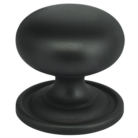 Omnia Round Cabinet Knob with Backplate Oil Rubbed Bronze 1-3/16" 9158/30.10B