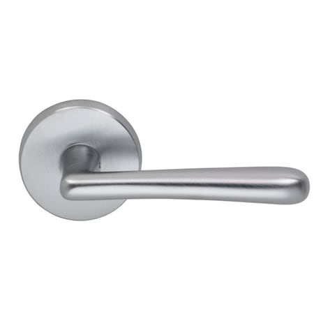 Omnia Lever Privacy 2-3/8" Backset, T Strike, 1-3/8" Doors Satin Chrome 915 915/00.PR3