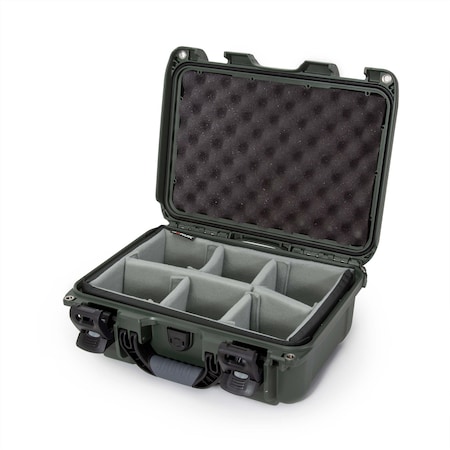 Nanuk Cases Case with Padded Divider, Olive, 915S-020OL-0A0 915S-020OL-0A0