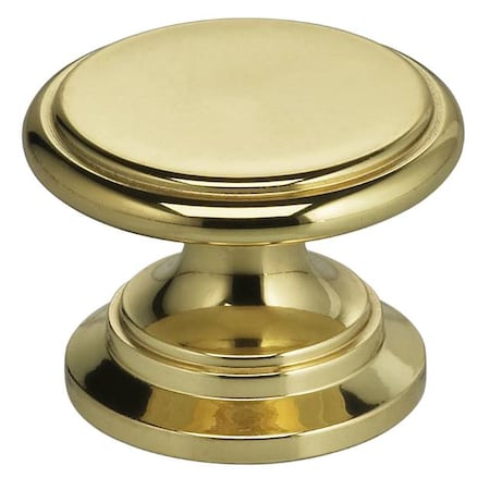 Omnia Traditional Cabinet Knob Bright Brass 1-1/4" 9160/32.3