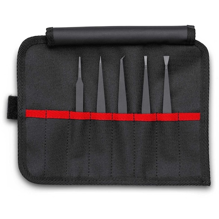 Knipex Tweezers Set, 5 pc Plastic Tweezer Set 92 00 05 ESD