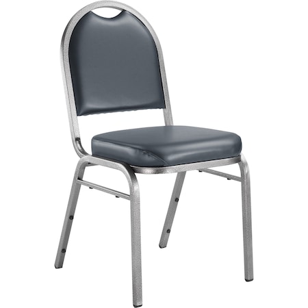 National Public Seating Stacking Chair, 9200 Series, Vinyl Blue 9204-SV