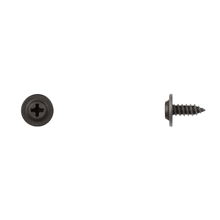 Disco Blk Flat Top Phil Screws 10X1/2" 1/2"OD Washer PK100 9205PK