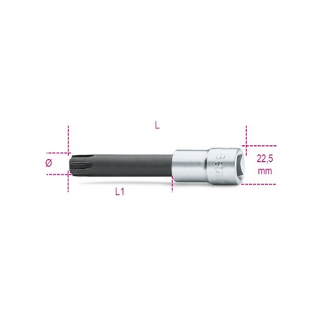 Beta 1/2" Drive, 16mm Metric Socket, 6 Points 009200596