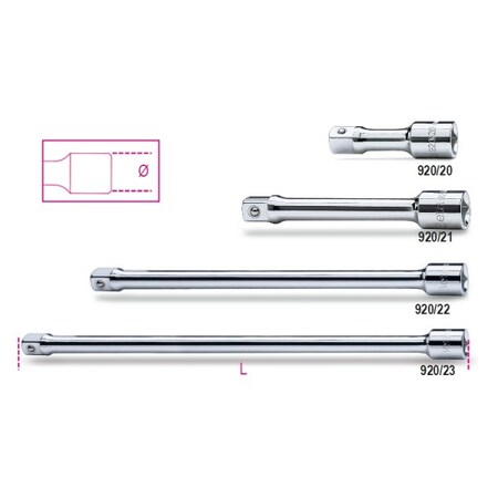 Beta Extension Bar, 1/2" Drive 009200822