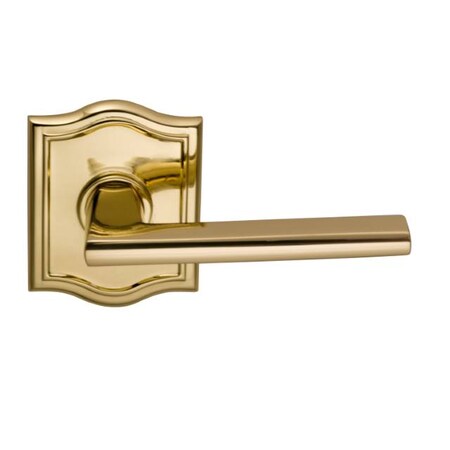 Omnia Arched Rose Passage Lever 2-3/4" Backset, T Strike Bright Brass 925 925AR/234T.PA3