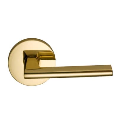 Omnia Modern Rose Privacy Lever 2-3/4" Backset, T Strike Bright Brass 925 925MD/234T.PR3