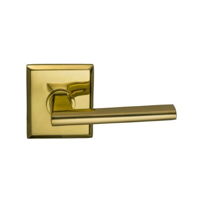 Omnia Rectangular Rose Priv Lever 2-3/4" BS Full Lip Strike Bright Brass 925 925RT/234F.PR3