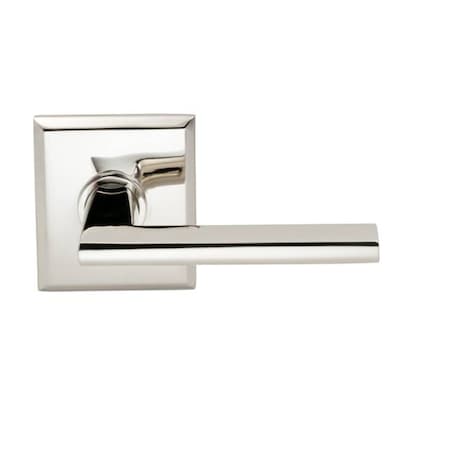 Omnia Rectangular Rose Pass Lever 2-3/8" BS T Strike Bright Nickel 925 925RT/238T.PA14