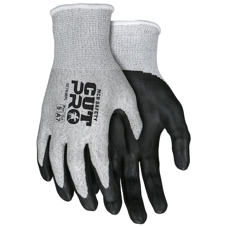 Mcr Safety Cut Resistant Coated Gloves, Cut Level A7 , Palm Coated , Nitrile , Foam , L 12 PK 92743BPL