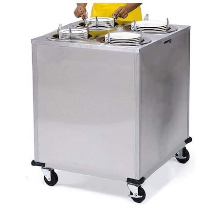Lakeside Adjustable No Heat 4 Stack Plate Dispenser Cabinet; 2-3/4" to 6" 918