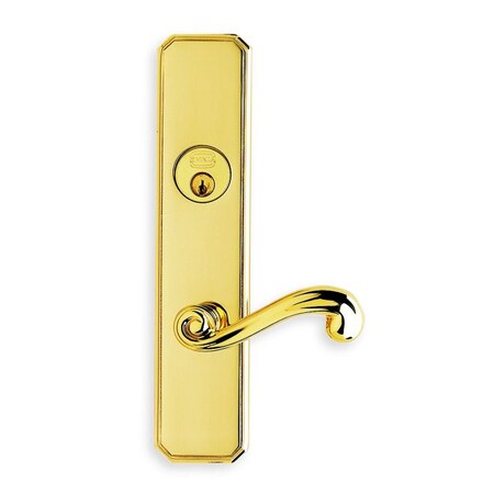 Omnia LH Storeroom 212BS Mort 55 LVR 11000 Plate Bright Brass 11055EW0025L1