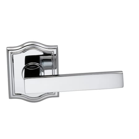Omnia Arched Rose Pass Lever 2-3/8" BS Full Lip Strike Bright Chrome 930 930AR/238F.PA26