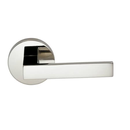 Omnia Modern Rose Passage Lever 2-3/4" Backset, T Strike Bright Nickel 930 930MD/234T.PA14