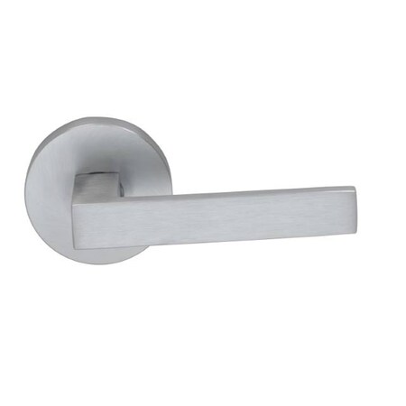 Omnia Modern Rose Privacy Lever 2-3/8" Backset, T Strike Satin Chrome 930 930MD/238T.PR26D