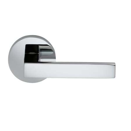 Omnia Modern Rose Privacy Lever 2-3/8" Backset, T Strike Bright Chrome 930 930MD/238T.PR26