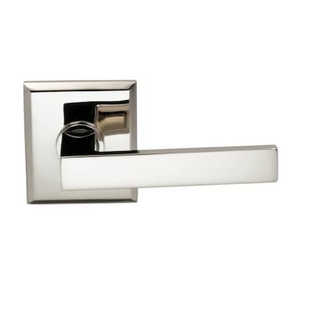Omnia Rectangular Rose Priv Lever 2-3/8" BS T Strike Bright Nickel 930 930RT/238T.PR14
