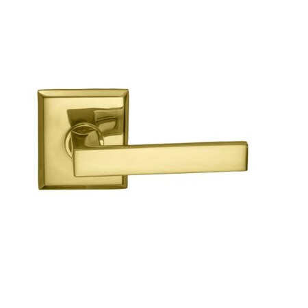 Omnia Rectangular Rose Priv Lever 2-3/8" BS T Strike Bright Brass 930 930RT/238T.PR3