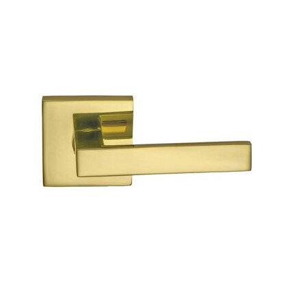 Omnia Square Rose Passage Lever 2-3/4" Backset, T Strike Bright Brass 930 930SQ/234T.PA3