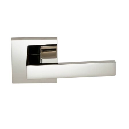 Omnia Square Rose Privacy Lever 2-3/4" Backset, T Strike Bright Nickel 930 930SQ/234T.PR14