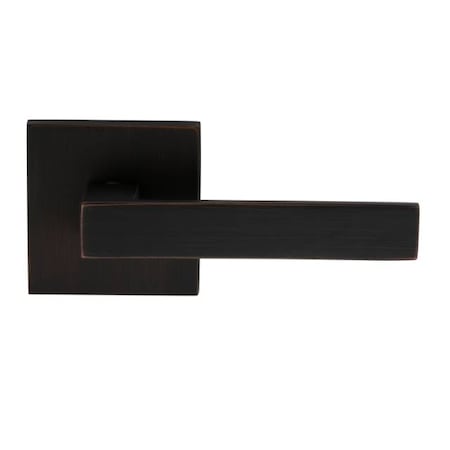 Omnia Square Rose Pass Lever 2-3/8" BS Full Lip Strike Tuscan Bronze 930 930SQ/238F.PATB