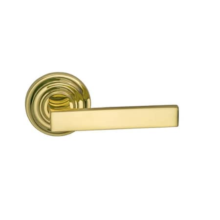 Omnia Traditional Rose Pass Lever 2-3/4" BS Full Lip Strike Bright Brass 930 930TD/234F.PA3