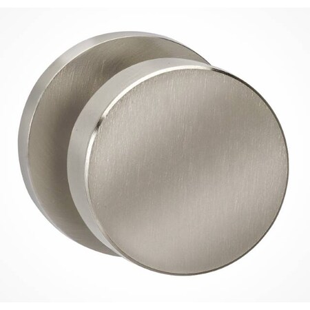 Omnia Modern Rose Pass Knob 2-3/8" BS Full Lip Strike Satin Nickel 935 935MD/238F.PA15