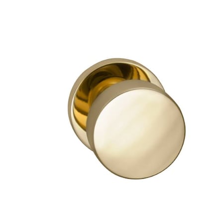 Omnia Modern Rose Passage Knob 2-3/8" Backset, T Strike Bright Brass 935 935MD/238T.PA3