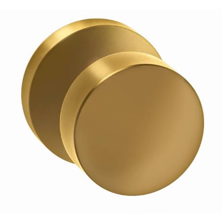 Omnia Modern Rose Pass Knob 2-3/8" BS T Strike Unlacquered Satin Brass 935 935MD/238T.PA4A