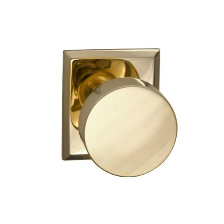 Omnia Rectangular Rose Priv Knob 2-3/4" BS Full Lip Strike Bright Brass 935 935RT/234F.PR3