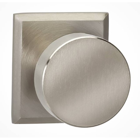 Omnia Rectangular Rose Pass Knob 2-3/8" BS T Strike Satin Nickel 935 935RT/238T.PA15