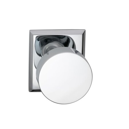 Omnia Rectangular Rose Pass Knob 2-3/8" BS Full Lip Strike Bright Chrome 935 935RT/238F.PA26