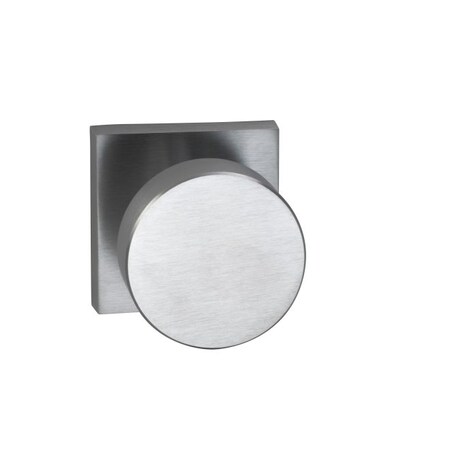 Omnia Square Rose Privacy Knob 2-3/4" Backset, T Strike Satin Chrome 935 935SQ/234T.PR26D